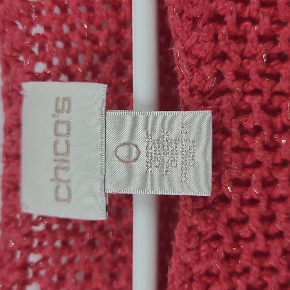 Chicos coral and white colored sweater - Picture 3 of 4